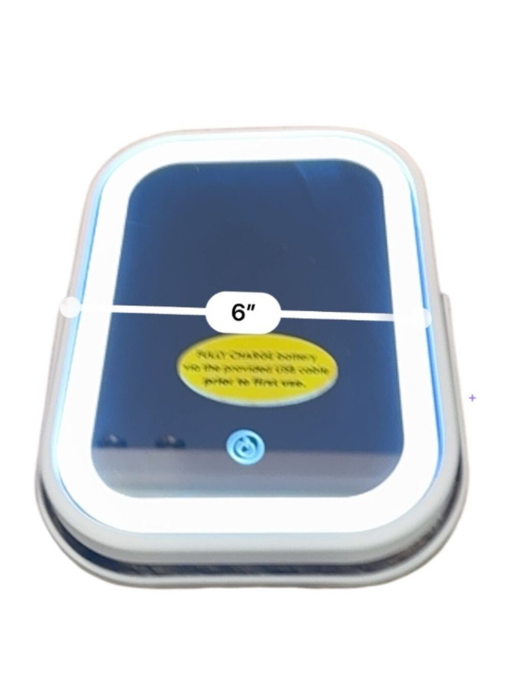 Blue LED Lighted Vanity Mirror USB Charging - Picture 5 of 5